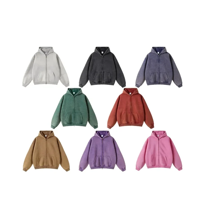 Track Suit for Men Unisex Men's Set Washed Wax-Dyed Vintage Retro Trendy Pullover Fleece  Sweatshirt Sweatpants