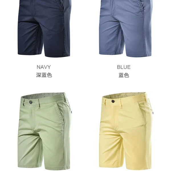 Quality Stretch Cotton Summer Style Washed Men's Chino Shorts