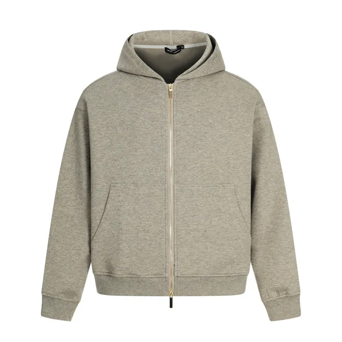Vibe Style Trendy Men's Hooded Sweatshirt American Versatile Loose Fit Double-Ended Zipper Pullover Hoodie Jacket for Autumn