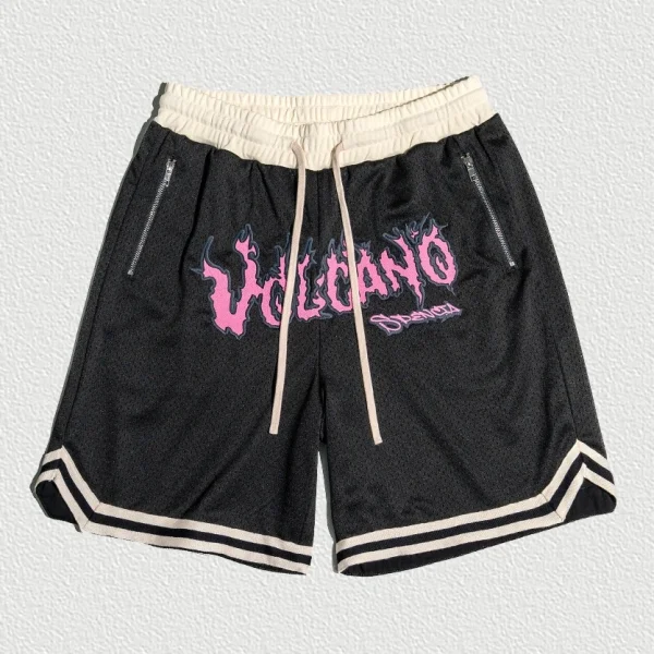 Drawstring Basketball Shorts Embroidered Mesh Shorts Casual Pants Sweatpants for Mens Shorts - Image 2