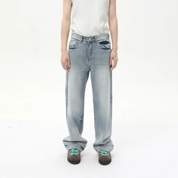 2025 Men's Jeans Casual Straight Loose Washed Jean Design Denim Pants for Men High Quality - Image 3