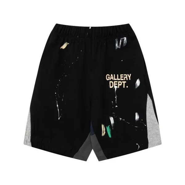 2025 NEW Summer Splash-ink Graffiti Color-blocking Print Loose Casual Men's Sports Sweatpants Track Shorts Mens Trousers Pants - Image 2