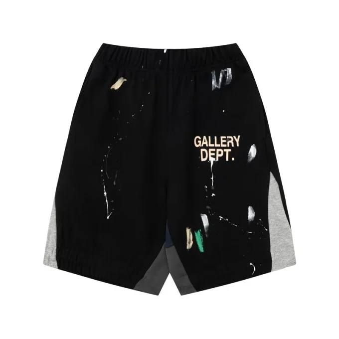 2025 NEW Summer Splash-ink Graffiti Color-blocking Print Loose Casual Men's Sports Sweatpants Track Shorts Mens Trousers Pants