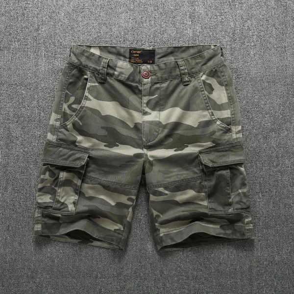 High Quality Gym Summer Plus Size Men's Shorts Men Black Men Camo Cargo Shorts - Image 4