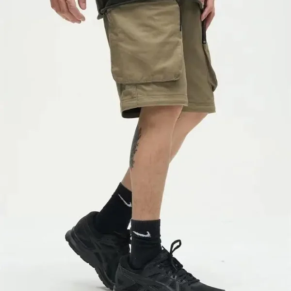 Detachable Legs With Zippers Men's Loose Cargo Pants