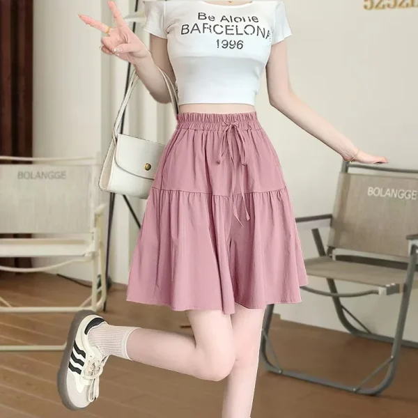 Women's Summer Casual High Waist Wide Leg Pants  Shorts High Praise Rate Direct Supply - Image 4