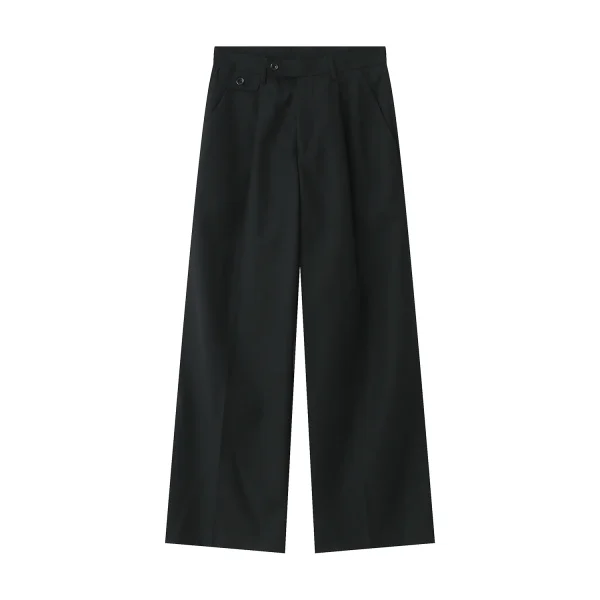 Breathable Casual Simple Straight Wide Leg Loose Baggy Pants for Men - Image 6