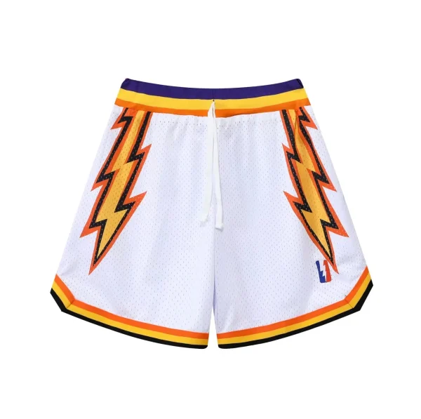 Vintage Streetwear Fitness Sports Jogger Printed Plain Mesh Basketball Shorts Men - Image 2