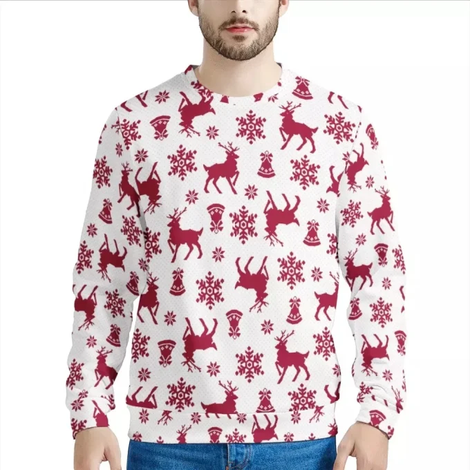 Christmas Polyester Striped Pull Over Oversize Hoodie Men's 3D Printed Hoodies Sweatshirts