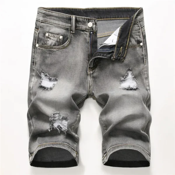 2025 Spring Men Cotton Solid Men's Shorts Clothing Jeans Shorts New Short Bermuda Fashion Casual Summer Denim WASHED - Image 4