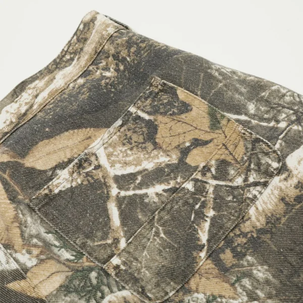 Summer Baggy All Over Real Tree Digital Print Hunting Camouflage Work Pants Cavas 100% Cotton Denim Camo Cargo Shorts Men