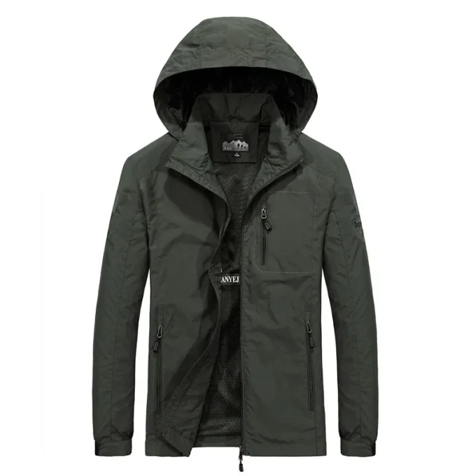 Men's Windbreaker Jackets Waterproof Hooded Water Proof Wind Breaker Casual Coat Male Clothing 2025 Autumn Jackets Vintage
