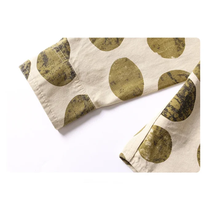 Men's Spring Autumn Retro American Style New Trendy Loose Casual Shirts 100% Cotton Printed Tops Anti-Pilling Jacket