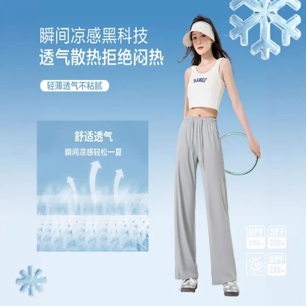 Draped Loose Wide-leg Casual Pants Outdoor Sports Slimming Straight-tire Quick-drying Pants - Image 2