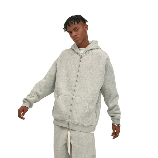 New Product Hot Sale Cropped Hoodie and Cozy Sweatpants Suit Heavyweight Oversized Plain Thick Boxy Hoodie Set