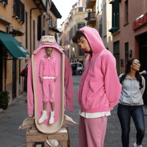 Track Suit for Men Unisex Men's Set Washed Wax-Dyed Vintage Retro Trendy Pullover Fleece  Sweatshirt Sweatpants - Image 6