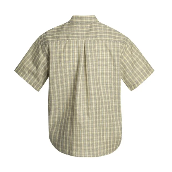 Japanese Style Men's Summer Workwear Shirt Plaid Short Sleeve Turn-Down Collar Side Slit Versatile Casual Loose Fit Yarn Dyed - Image 2