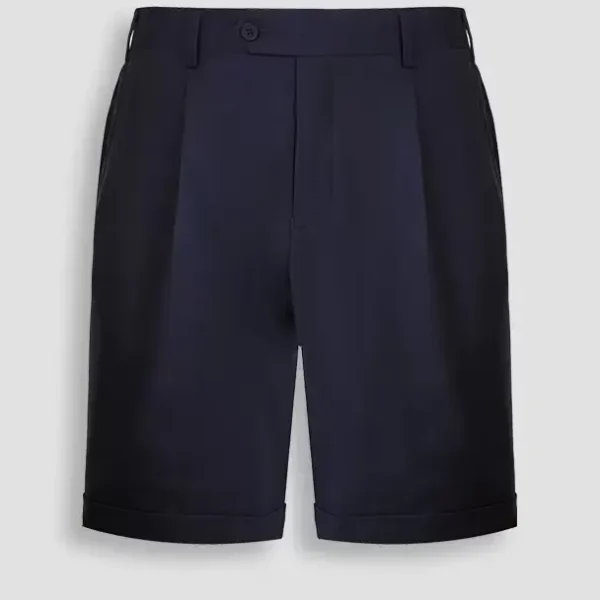 Merino Wool and Silk Blend French Fly New Shorts Trousers Men Shorts Luxury