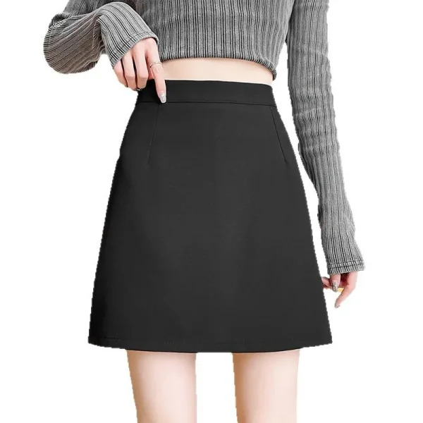 Women's High-Waist Slim A-Line Skirt New Short Hip-Hugging Style for Sexy Natural Waistline - Image 5