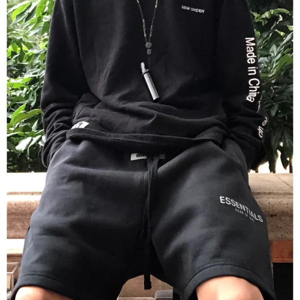 2025 Men's Shorts Jogger Pants High Street Man Fashion Cotton Loose Fit Casual Jorts