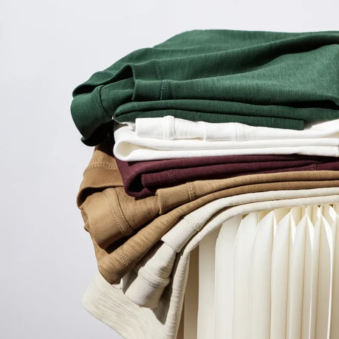 Men's Fashion Heavyweight Slub Cotton Short Sleeve T-Shirt Loose Fit Summer Solid Color 100% Cotton 300 GSM