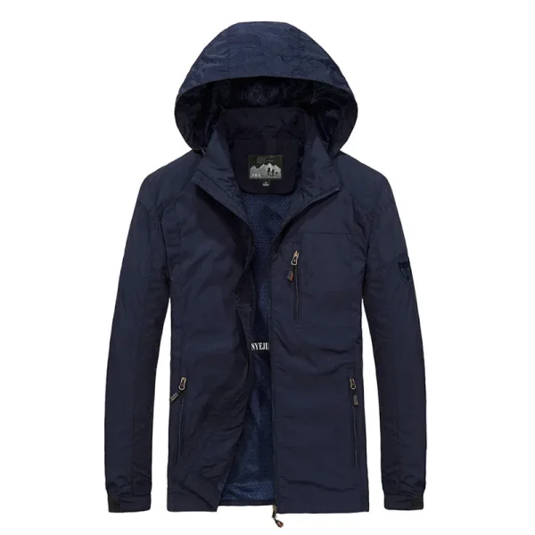 Men's Windbreaker Jackets Waterproof Hooded Water Proof Wind Breaker Casual Coat Male Clothing 2025 Autumn Jackets Vintage - Image 4