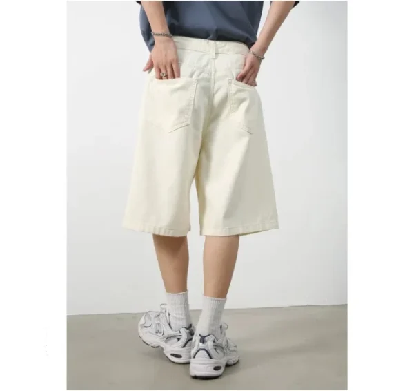 Summer New Casual Korean Style Five-Quarter Pants Loose Wide Leg Shorts Colorful Pattern Elastic Waist Closure Woven - Image 4