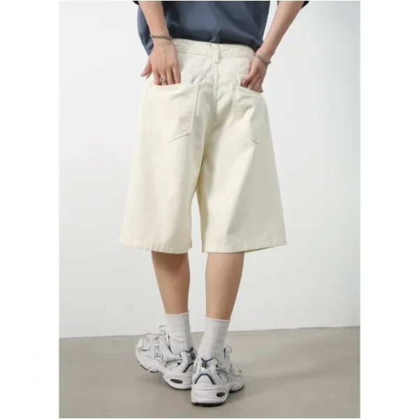 Summer New Casual Korean Style Five-Quarter Pants Loose Wide Leg Shorts Colorful Pattern Elastic Waist Closure Woven