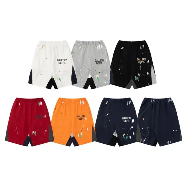 2025 NEW Summer Splash-ink Graffiti Color-blocking Print Loose Casual Men's Sports Sweatpants Track Shorts Mens Trousers Pants