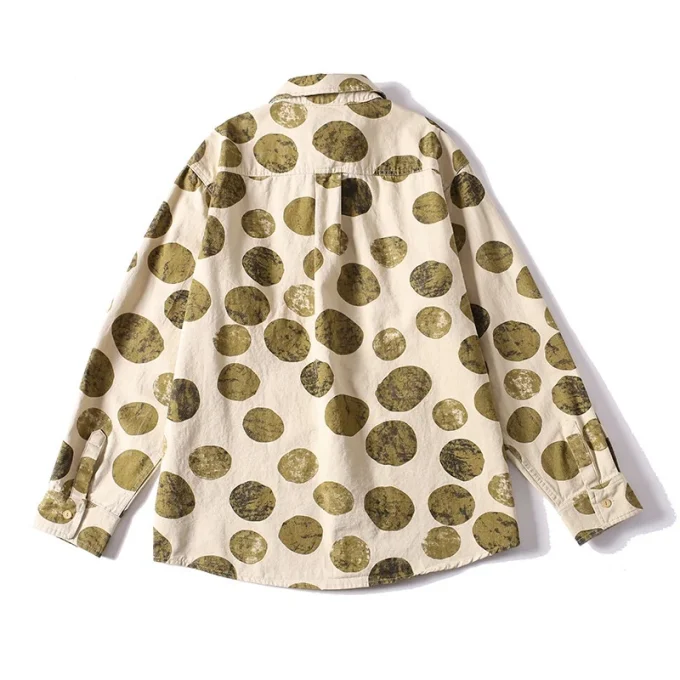 Men's Spring Autumn Retro American Style New Trendy Loose Casual Shirts 100% Cotton Printed Tops Anti-Pilling Jacket