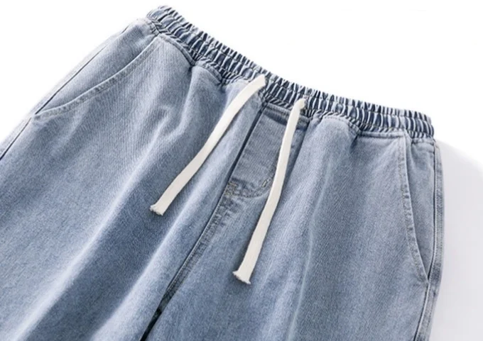 Fashion Casual Clothes Jeans Baggy Cargo Buttons Men's Jeans Pants Trousers for Men Denim