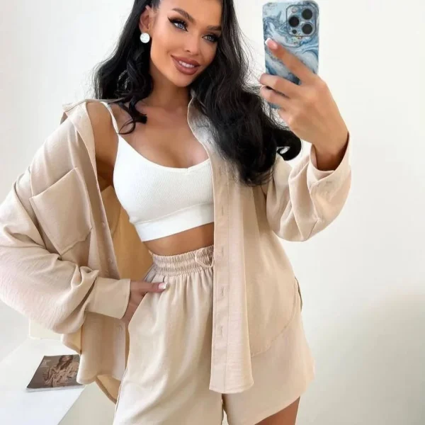 Clothing Pure Color Single-Breasted Long-Sleeved Shirt Loose Fashion Casual