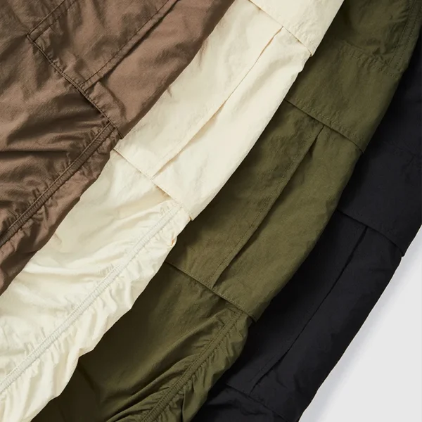 100% Nylon Loose Tooling Wide-leg Pants Multi-functional Pocket Windbreaker Pants for Men