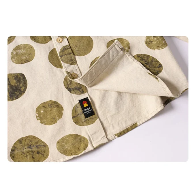 Men's Spring Autumn Retro American Style New Trendy Loose Casual Shirts 100% Cotton Printed Tops Anti-Pilling Jacket